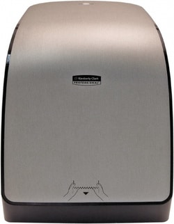 MSC&nbsp;Kimberly-Clark Professional Manual Hard Roll Towel Dispenser, Stainless, For Blue Core Roll Towels