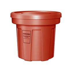MSC&nbsp;Cortech USA Trash Can, 26 gal, Round, Polyethylene, Red