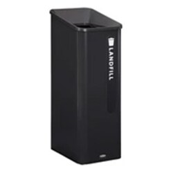 MSC&nbsp;Rubbermaid Waste Container, 30 gal, Metal, Satin Aluminum, Open Top