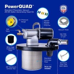 MSC&nbsp;Guardair PowerQUAD Vacuum Head Kit, 20/30 Gallon, Wet/Dry