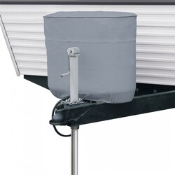 MSC&nbsp;Classic Accessories RV LP Tank Cover, Dual 20 lb, Grey, Waterproof