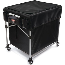 MSC&nbsp;Rubbermaid Collapsible X-Cart Cover, 35.00 in Length, 26.25 in Width, Black