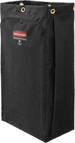 MSC&nbsp;Rubbermaid Housekeeping Cart Bag, Canvas, Vinyl Lined, 30 gal, Black