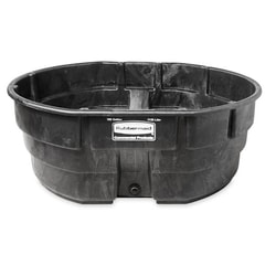 MSC&nbsp;Rubbermaid Commercial Indoor Metal Can, 33 gal, Round, Black