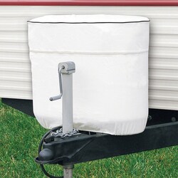 MSC&nbsp;Classic Accessories RV LP Tank Cover, Dual 30 lb, White, UV Resistant