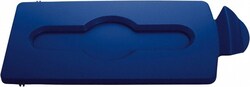 MSC&nbsp;Rubbermaid Trash Can & Recycling Container Lid, Rectangle, 23 gal Capacity, Polyethylene, Blue
