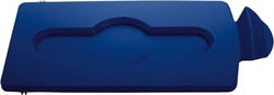 MSC&nbsp;Rubbermaid Slim Jim Recycling Station Lid Insert, Closed, Hinged, Blue, Polypropylene