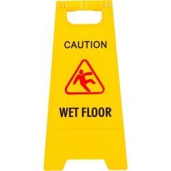 MSC&nbsp;Xpress SAFETY A-Frame Floor Sign, Plastic, Caution Wet Floor, 25 in Height