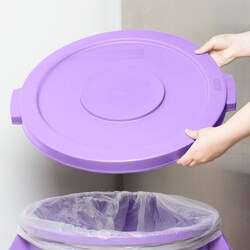 MSC&nbsp;Carlisle Round Trash Can Lid, 20 Gallon, Purple, Polyethylene