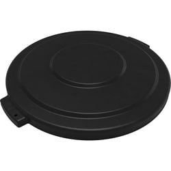 MSC&nbsp;Carlisle Trash Container Lid, 32 gal, Flat, HDPE, Black