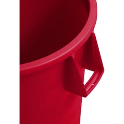 MSC&nbsp;Carlisle Trash Container, 44 gal, Polyethylene, Red