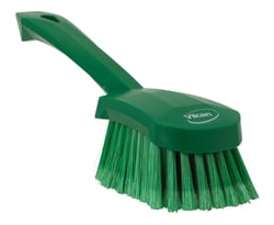 MSC&nbsp;Vikan Washing Brush, Short Handle, Soft/split, 10.6 in, Green
