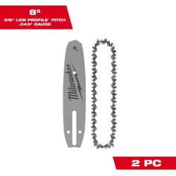 MSC&nbsp;Milwaukee Tool Saw Chain and Guide Bar Set, 8 in, 3/8 in Low Profile Pitch, .043 in Gauge