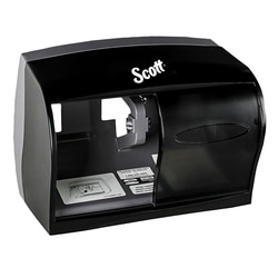 MSC&nbsp;STANDARD Toilet Paper Dispenser, Two-Roll, Stainless Steel