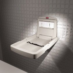 MSC&nbsp;Rubbermaid Baby Changing Station, Vertical, Plastic, Antimicrobial
