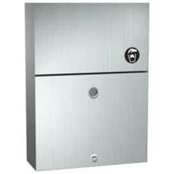 MSC&nbsp;American Specialties Sanitary Napkin Receptacle, Surface Mounted, Stainless Steel, 1.5 Gallon