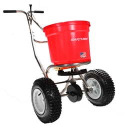 MSC&nbsp;Earthway Hopper Spreader, Fixed T-Handle, Poly Wheel, Polyethylene Hopper