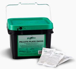 MSC&nbsp;Liphatech Rodenticide, Pellet, Place Packs, 100 x 25 gm Pail