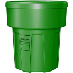 MSC&nbsp;Cortech USA Trash Can, 30 gal, Polyethylene, Round, Green