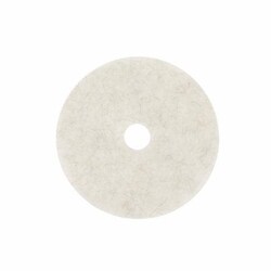 MSC&nbsp;3M Floor Pad, Natural/Polyester Fiber, Fine Grade, White