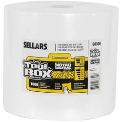 MSC&nbsp;Sellars Wipers, WATERWEAVE T600, Jumbo Roll, White, 1,100 Sheets