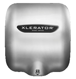 MSC&nbsp;Excel Dryer Hand Dryer, Brushed Stainless Steel, Automatic Sensor, Surface Mounted