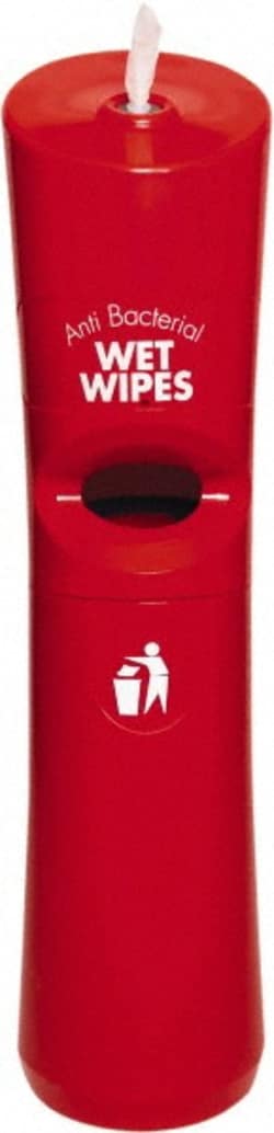 MSC&nbsp;Addgards Manual Wipe Dispenser, Free Standing, Polyethylene, Red
