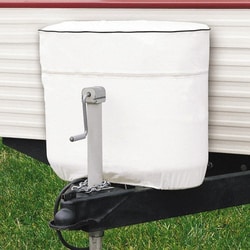 MSC&nbsp;Classic Accessories RV Protective Cover, Polyvinyl Chloride, Double 20/5 Gallon Tanks, Snow White