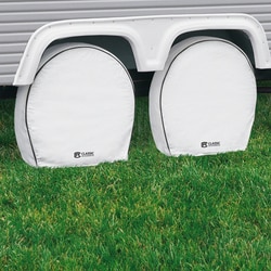 MSC&nbsp;Classic Accessories RV Wheel Cover, Vinyl, 24 in L, Snow White