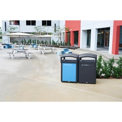 MSC&nbsp;Rubbermaid Decorative Mixed Recycling Panels, Medium, Blue, Resin, 20.72 in x 0.5 in x 27.95 in