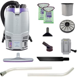 MSC&nbsp;ProTeam Commercial Backpack Vacuum, Cordless, 8Ah, 3 qt, HEPA, Xover Kit