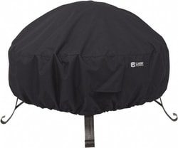MSC&nbsp;Classic Accessories Fire Pit Protective Cover, Polyester, 30 in Dia, 12 in High, Black