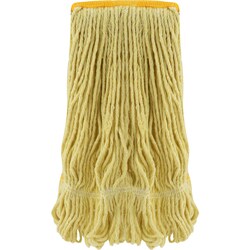 MSC&nbsp;AbilityOne Wet Mop Flat, Clamp Jaw, Microfiber, Medium, Yellow