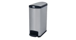MSC&nbsp;Rubbermaid Step-On Container, 13 Gal, Stainless Steel, Rectangle