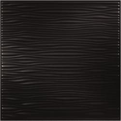 MSC&nbsp;Genesis Ceiling Tile, Vinyl, 2 ft x 2 ft, Black, Square Edge