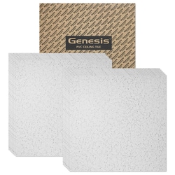 MSC&nbsp;Genesis Ceiling Tile, Antique Vinyl, 2 ft x 2 ft, White