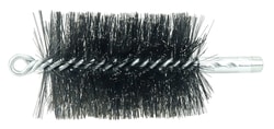 MSC&nbsp;Weiler Abrasives Flue Brush, 2-1/2 in Diameter, Steel Fill, Double Spiral