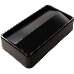 MSC&nbsp;Carlisle Swing Top Lid, Rectangle, 15 and 23 Gallon, Black