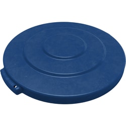 MSC&nbsp;Carlisle Waste Container Lid, 32 Gallon, Round, Flat, Yellow, HDPE