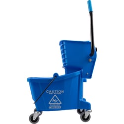 MSC&nbsp;Carlisle Mop Bucket Combo, 35 Quart, Side Press Wringer, Brown, Polypropylene