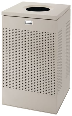 MSC&nbsp;Rubbermaid Commercial Products Waste Container, 16 Gallon, Square Open Top, Steel