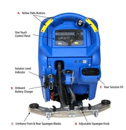 MSC&nbsp;Clarke Automatic Floor Scrubber, 32 In Cleaning Path, 23 Gallon Tank, BOOST Technology