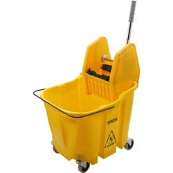 MSC&nbsp;Carlisle Mop Bucket Combo, 35 qt, Down Press Wringer, Yellow