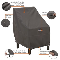 MSC&nbsp;Classic Accessories High Back Patio Chair Cover, Water-Resistant, 25.5 x 32.5 x 34 in