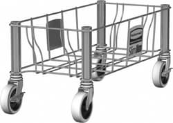 MSC&nbsp;Rubbermaid Container Dolly, Stainless Steel, Rectangle Shape, for 16-23 gal Containers