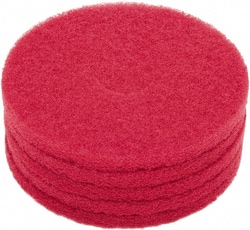 MSC&nbsp;Clarke Floor Pad, Polyester, Red, 14 in, Buffing