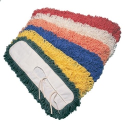 MSC&nbsp;SKILCRAFT Dust Mop Head, Anti-Microbial, 5 x 18 in, Orange