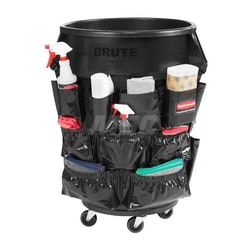 MSC&nbsp;Rubbermaid Caddy Bag, Vinyl, Black, 32 & 44-Gallon BRUTE