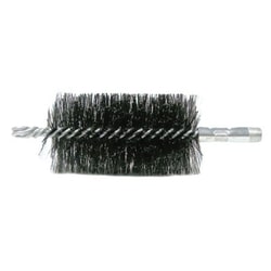 MSC&nbsp;Weiler Flue Brush, Double Spiral, 2 1/2 in Diameter, .012 Steel Fill