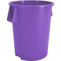 MSC&nbsp;Carlisle Round Waste Bin Trash Container, 55 Gallon, Purple, Polyethylene